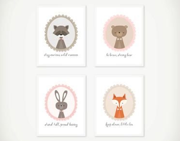 printable woodland creature artwork set at invited by audriana | baby shower gift guide printable woodland creature artwork set at invited by audriana | baby shower gift guide