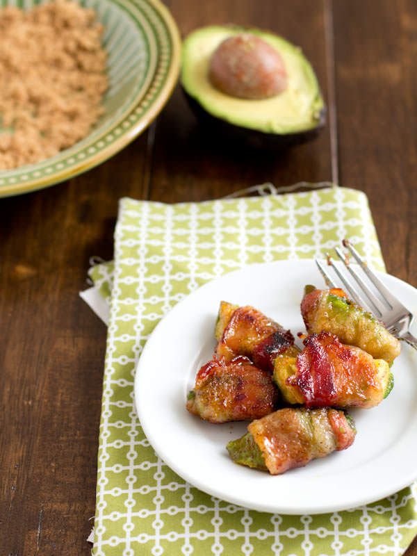 Gluten-free Thanksgiving recipes: Make these super simple Bacon Wrapped Avocado to eliminate any signs of hangriness before the meal! | Oh, Sweet Basil