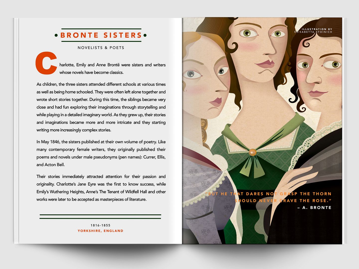  Good Night Stories for Rebel Girls features 100 empowering women including the Bronte Sisters