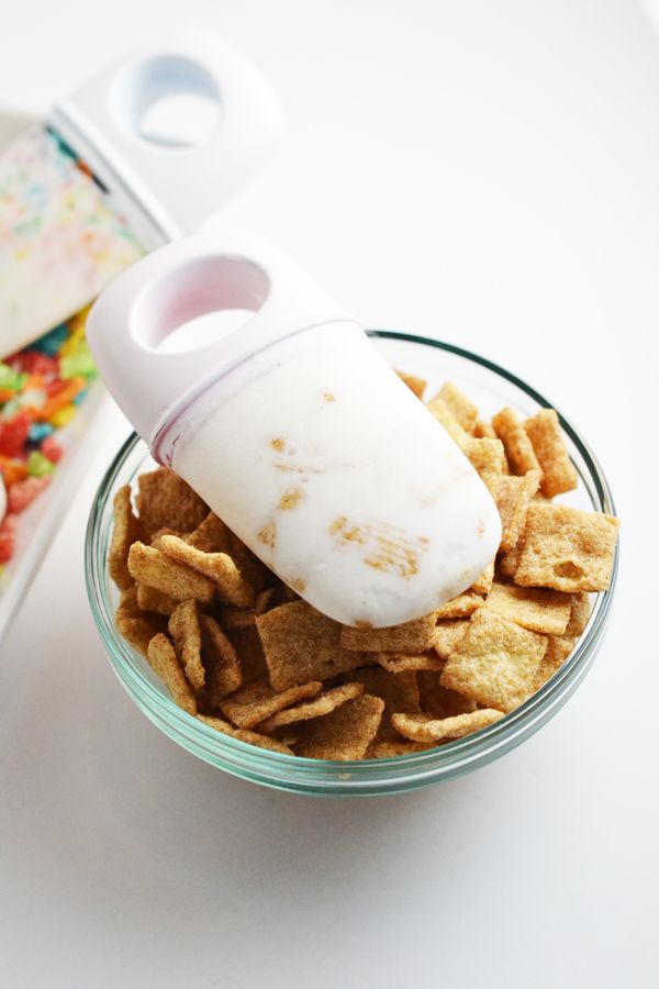We can think of no better snack recipe using cereal than these Cereal Milk Popsicles using Cinnamon Toast Crunch. YUM! | Natalie Paramore
