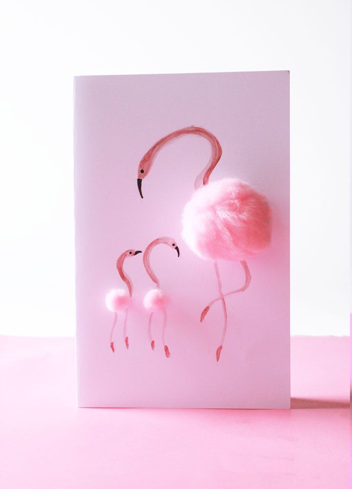 Mama and baby pompom cards at Design for Soul