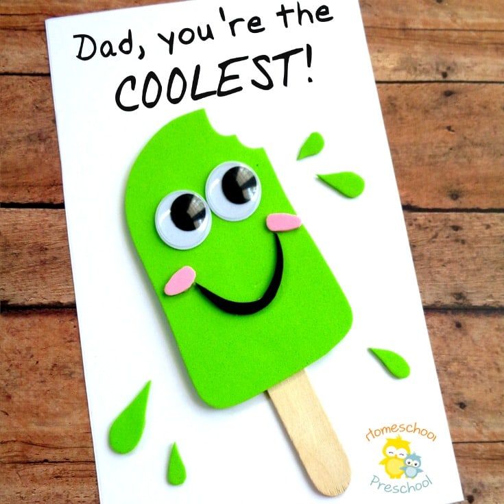 DIY Father's Day cards kids can make: Easy DIY Father's Day Card | Homeschool Preschool