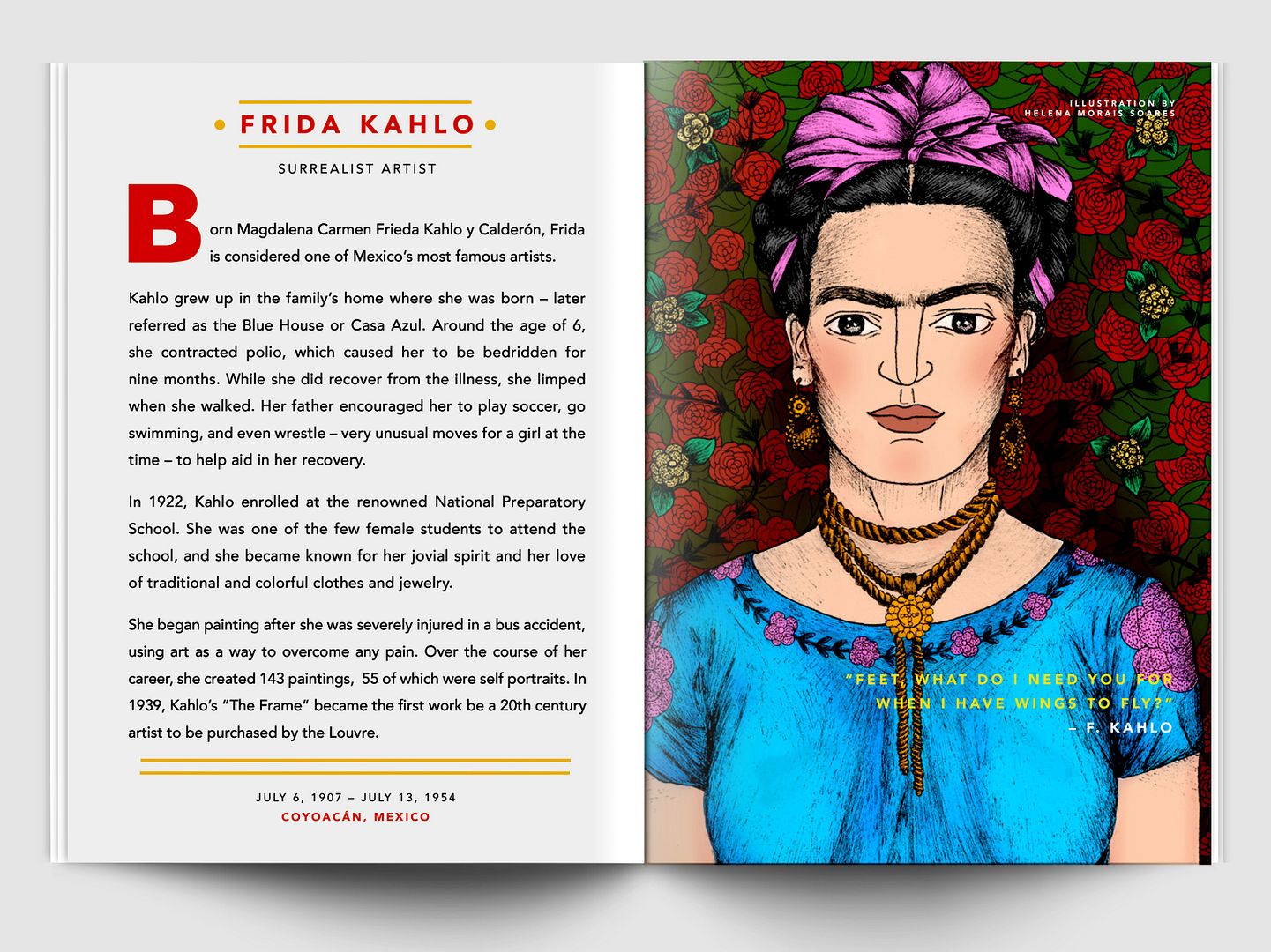  Good Night Stories for Rebel Girls features 100 empowering women including Frida Kahlo