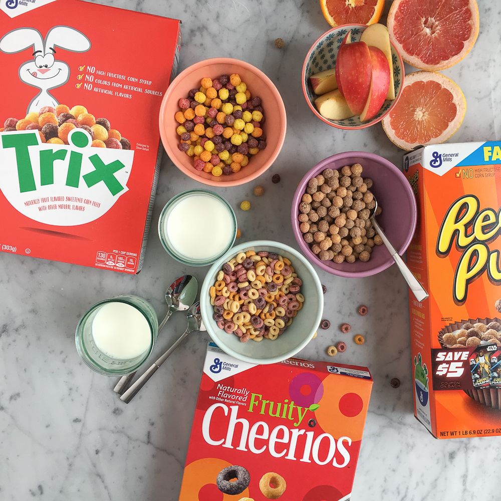 Yay for our favorite childhood cereals made without artificial flavor or colors from artificial sources | Photo: Hip Foodie Mom