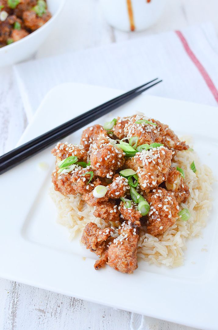 Introduce your kids to cauliflower using a flavor they already love with this General Tso's Cauliflower recipe from Delish Knowledge.