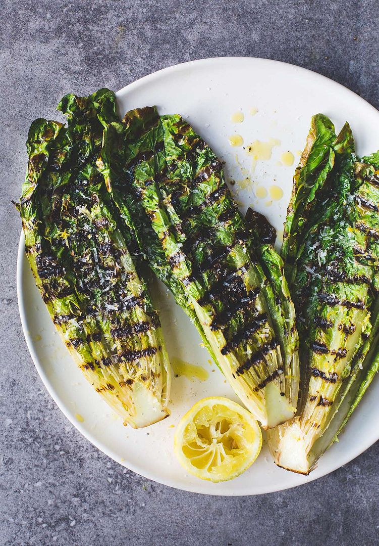 Unexpected spring veggie recipes: Grilled Romaine Salad at Heartbeet Kitchen