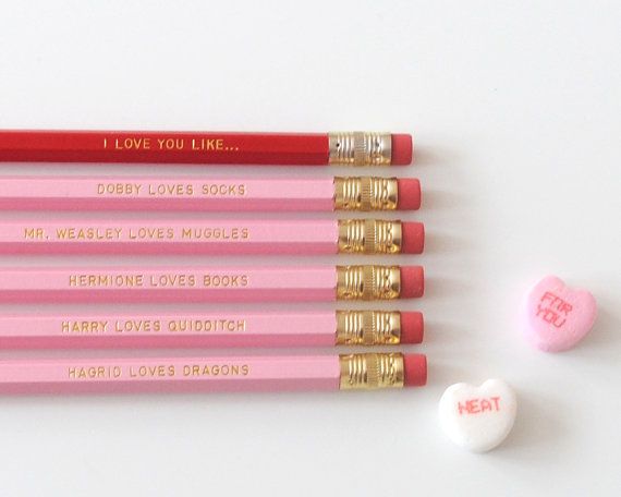 Valentine's Day gifts for kids: Harry Potter Valentine's Day pencils 