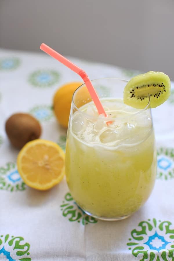 Fruity lemonade recipes for spring and summer: Make kiwi the star of the show with this Homemade Kiwi Lemonade at Trial and Eater.
