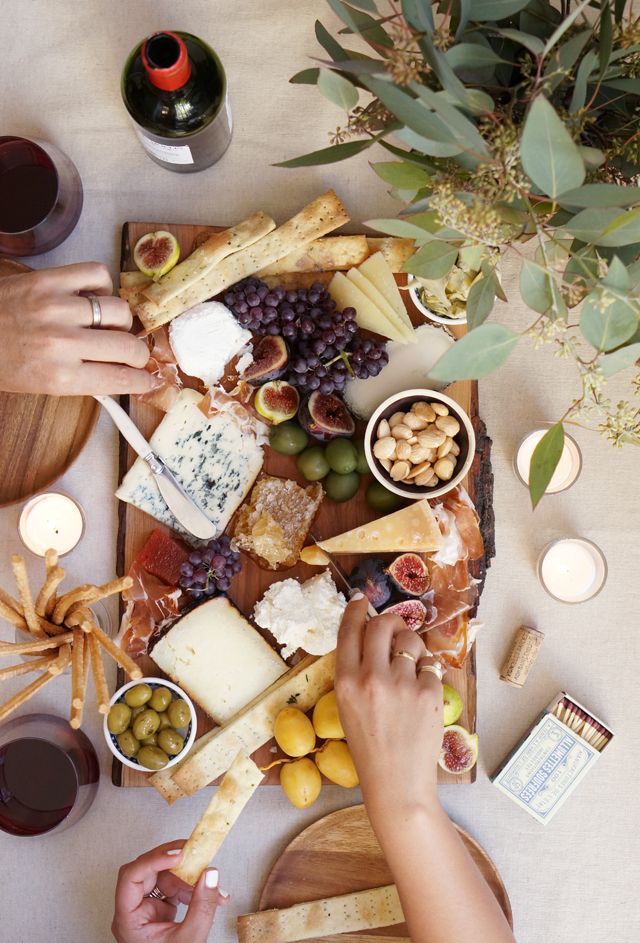 Great idea for meals to make a new mom: Throw together a cheese plate with treats she couldn't eat during pregnancy | Honestly Yum
