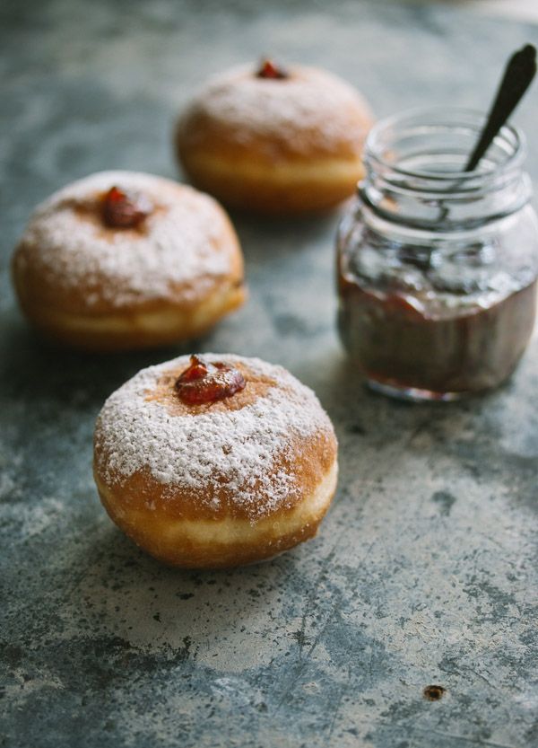 Hanukkah recipes: So many filling options for these amazing-looking Jelly Doughnuts (Sufganiyot) at Pretty. Simple. Sweet