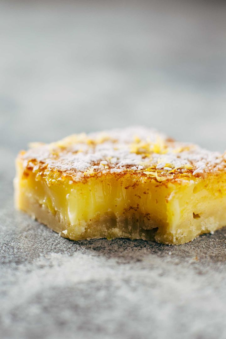 Mother's Day afternoon tea party recipes: Lemon Custard Bars at Also The Crumbs Please