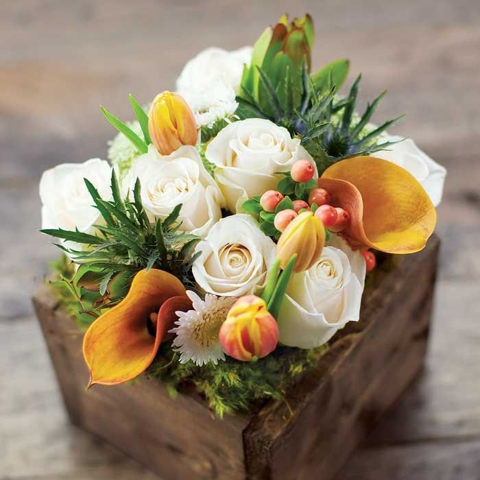 mother's day gifts for grandmas: Fiore Bianco flower box delivery at olive and cocoa