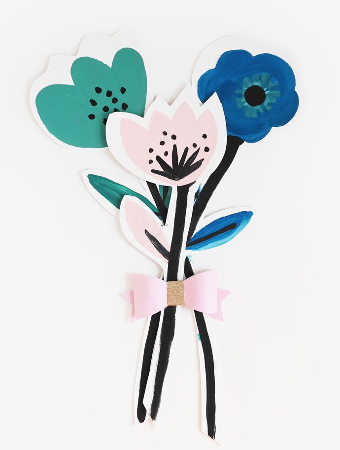 homemade Mother’s Day gifts: Bouquet of diy flower cards | handmade charlotte