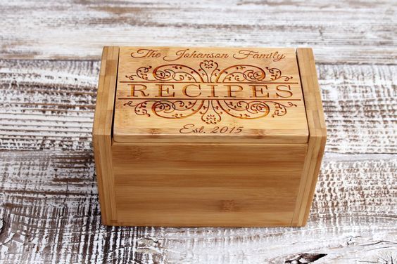 mother's day gifts for grandmas: Personalized family recipe box at hatch