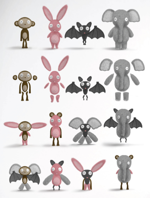 Chimeras stuffed plush toys rabbit monkey elephant bat - Walrus Toys | Cool Mom Picks