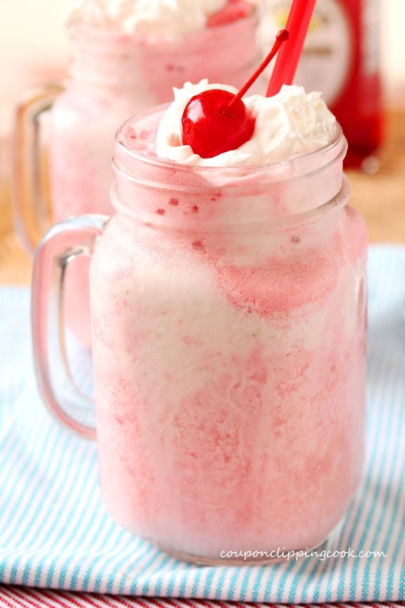 This Shirley Temple Ice Cream Float is a classic--and for good reason. So yummy! | Coupon Clipping Cook
