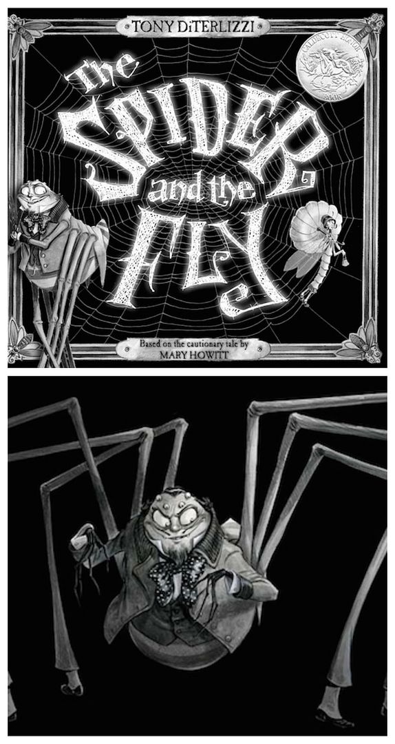 Creepy books for kids: The Spider and the Fly illustrated by Tony DiTerlizzi. Watch out, little fly! 