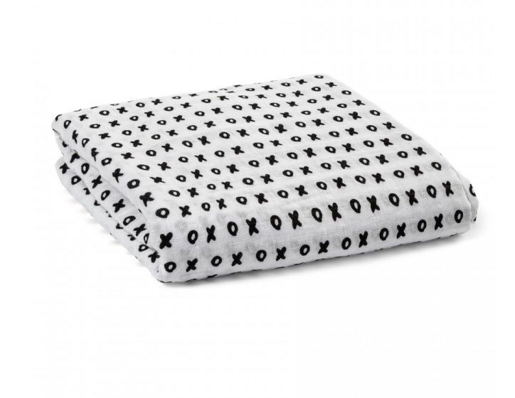 Valentine's Day gifts for babies: XO Muslin Swaddle at Baby Swag. 
