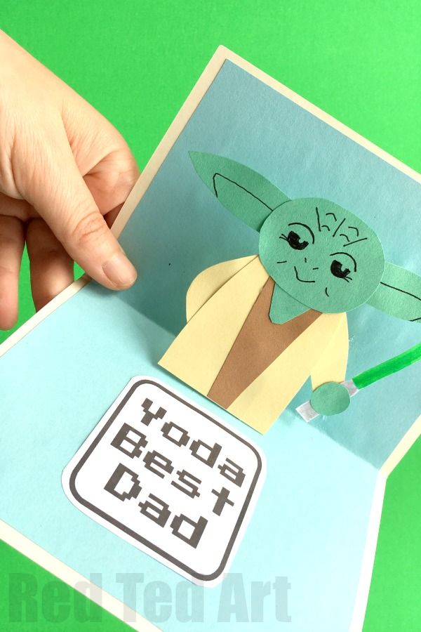 DIY Father's Day cards kids can make: Yoda Best Dad Card | Red Ted Art