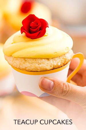 Beauty and the Beast Birthday Party Ideas: Teacup Cupcakes at Disney