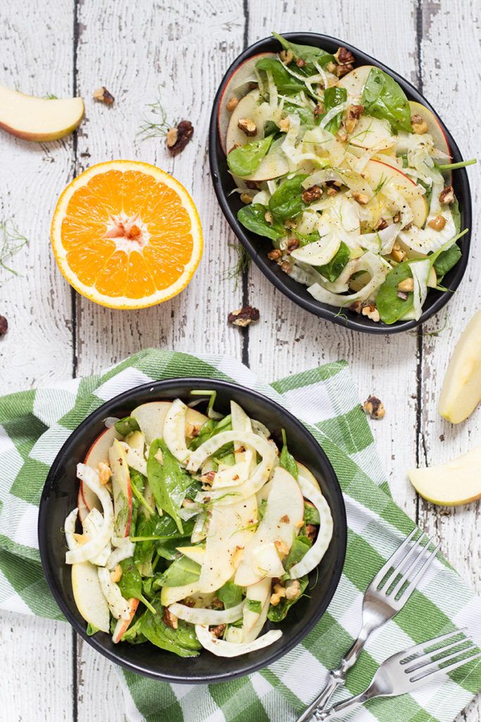 Breastmilk-boosting foods: Add some fennel to your diet with this yummy Apple, Fennel and Walnut Salad with Orange Dressing | Yummy Addiction. 