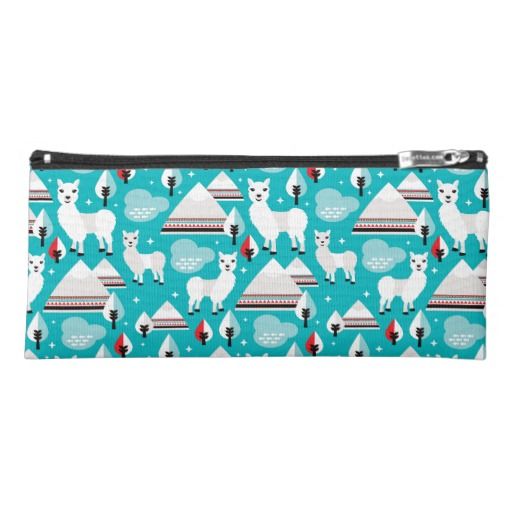 Don't forget the llama's wintery side with this Aztec Llama Pencil Case | Zazzle