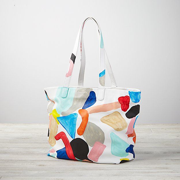 Summer diaper bags: Hand Painted Baggu Diaper Bag | Land of Nod 