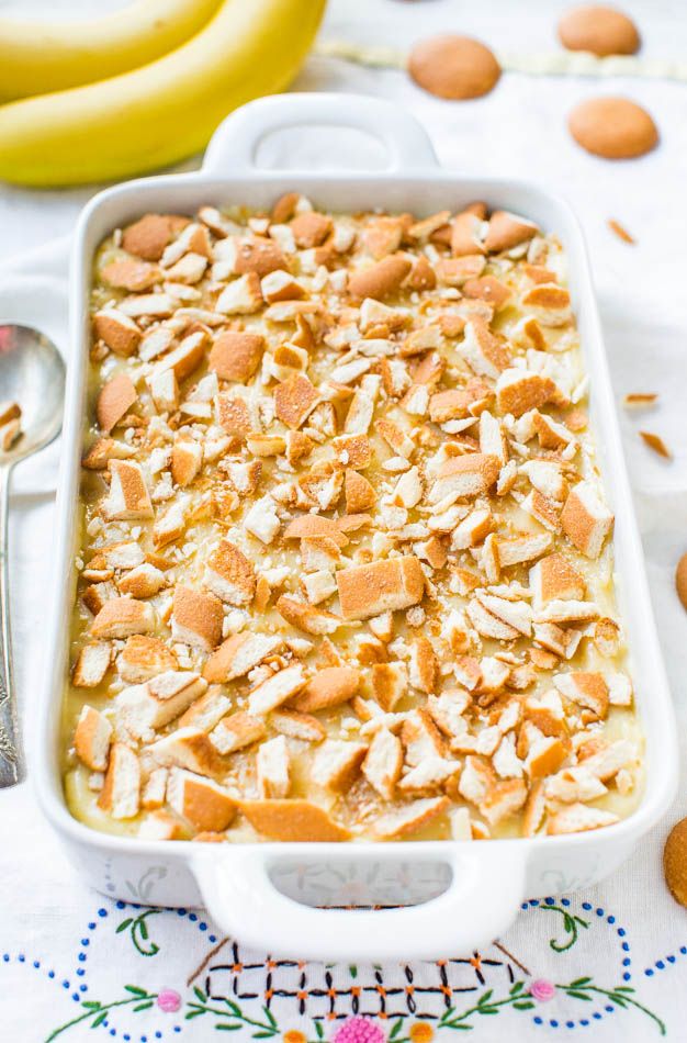 Homemade pudding recipe: Old fashioned Banana Pudding at Averie Cooks