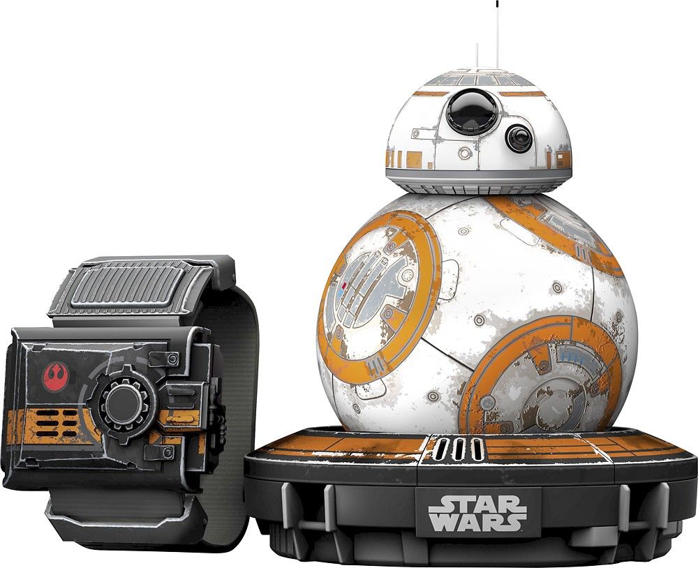 Gifts for new baby: For a splurge item that will keep parents and babies very entertained, try this amazing Sphero BB8 with Force Band Wrist Control at Best Buy. 