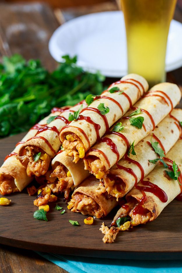 Try these BBQ Chicken Taquitos for kids who prefer sweet to spicy this Cinco de Mayo. They'll like it so much, it may even become an easy go-do dinner all year long. | Spicy Southern Kitchen