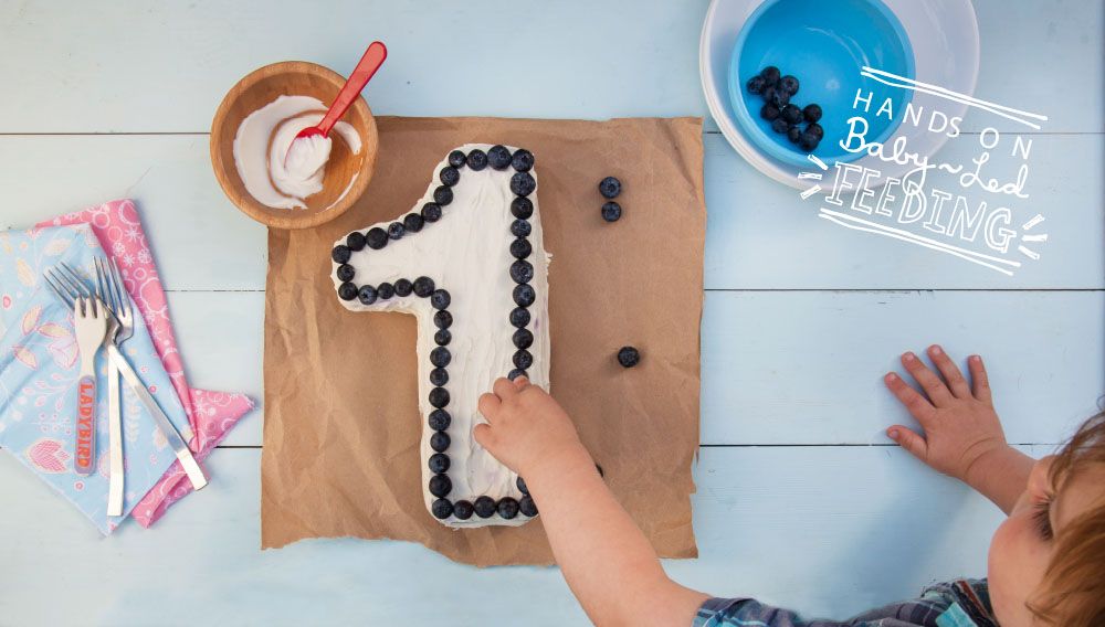 Healthy birthday smash cake recipes: Blueberry and Apple Smash Cake | Baby-Led Feeding 