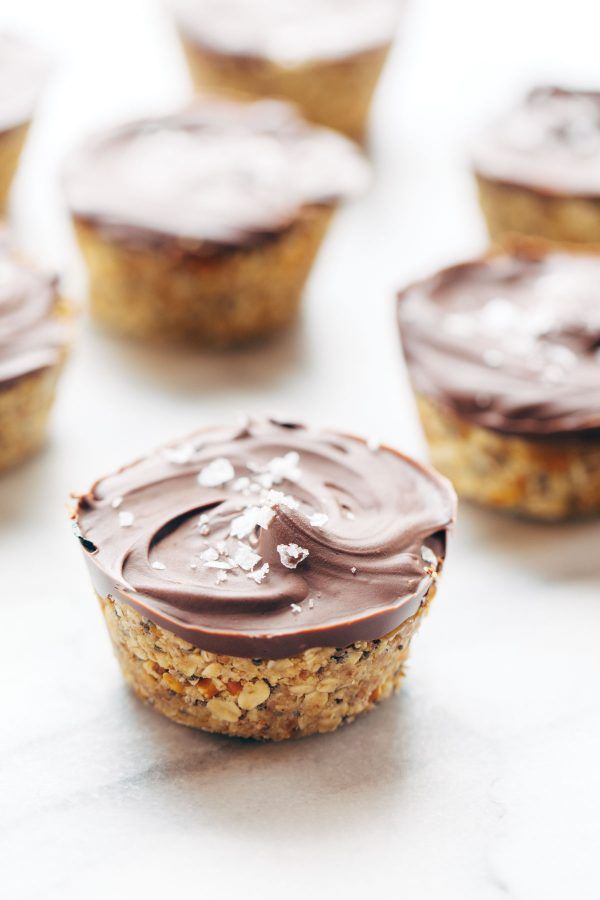 No bake cookie recipes: No Bake Salted Caramel Cups | Pinch of Yum
