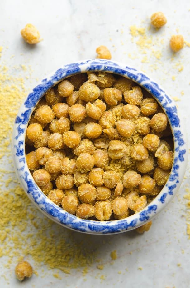 Allergy free snack recipes: These Cheetos-Style Chickpeas pack such an addictive flavor and are MUCH healthier than the original. | TheKitchn 