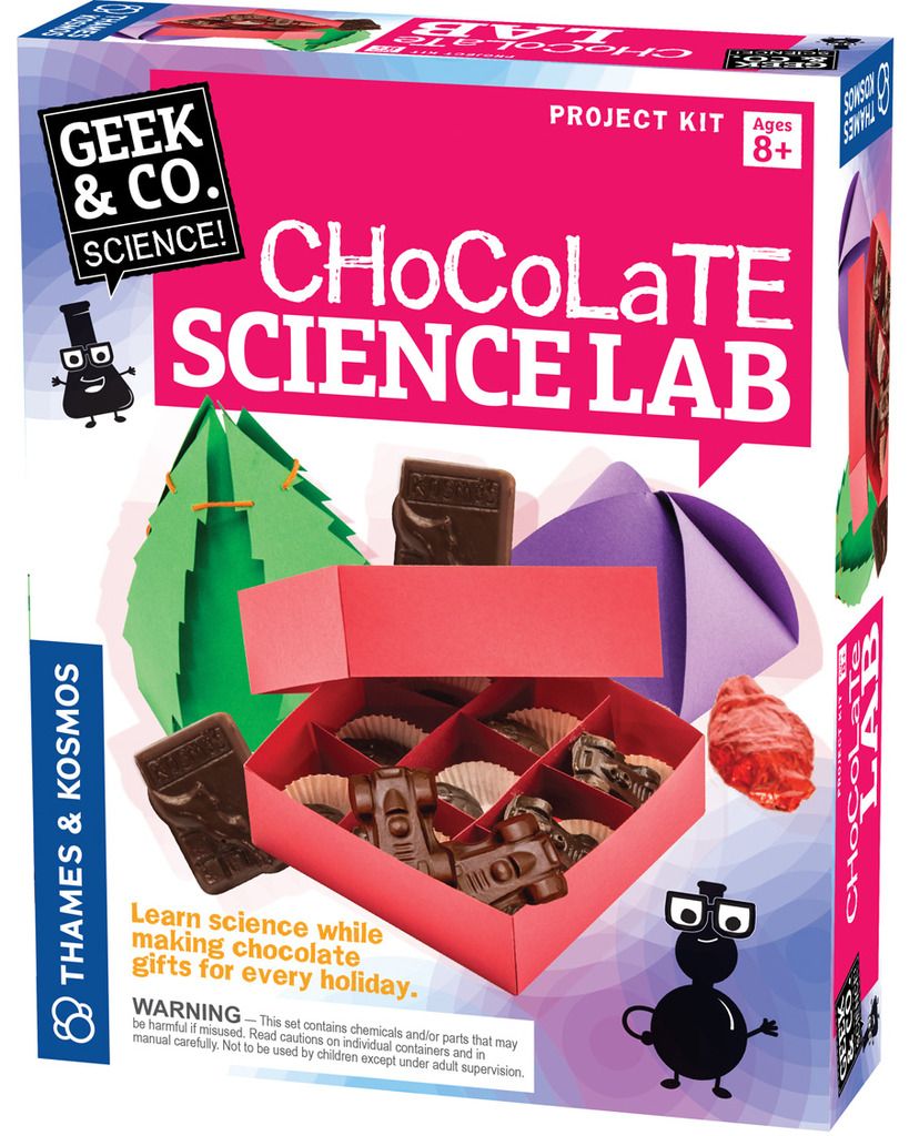 Valentine's Day gifts for kids: Geek & Co.'s Chocolate Science Lab kit - yum!