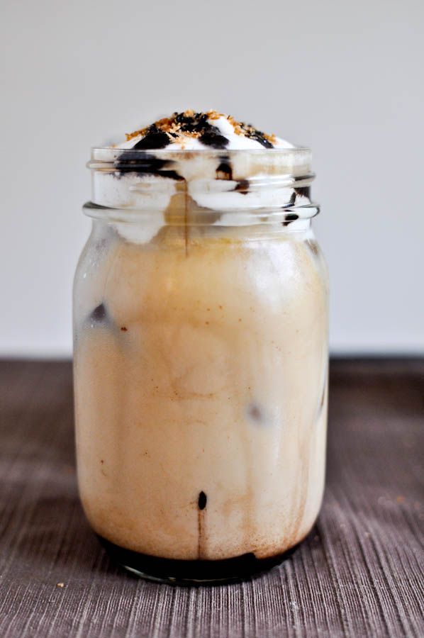 Starbucks copycat recipes: Try this incredible-looking Homemade Mocha Coconut Iced Coffee for hot days that call for a treat. | How Sweet It Is