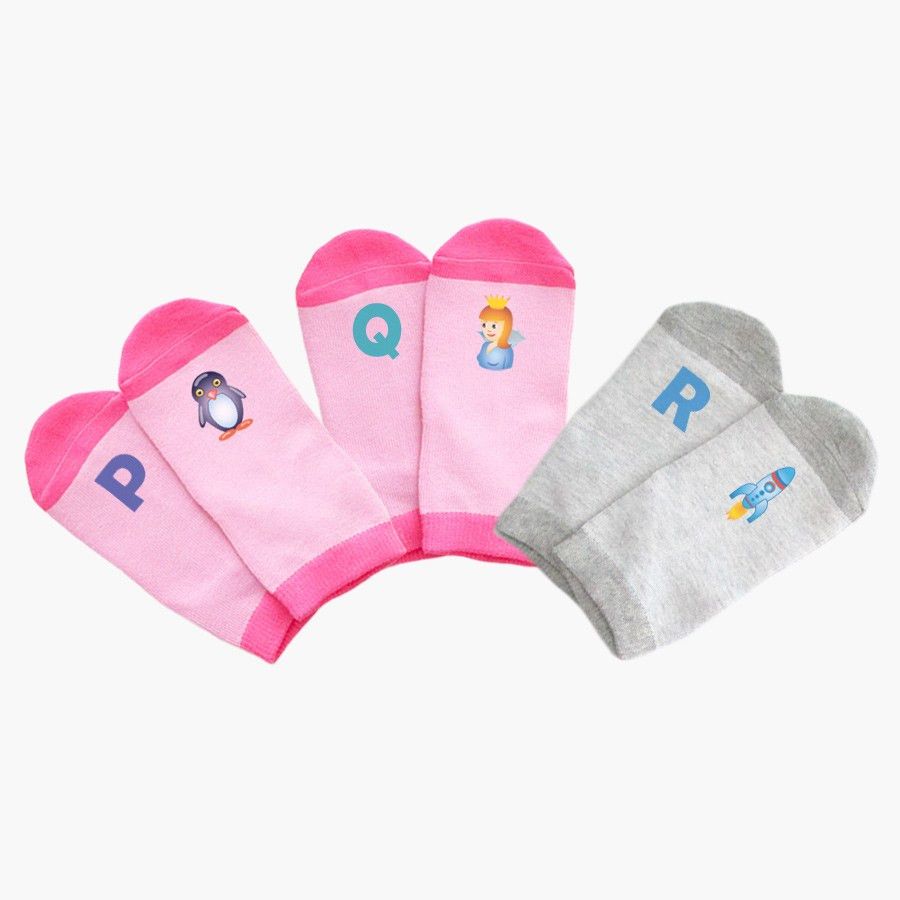 Kids in Socks alphabet socks -- brilliant!
