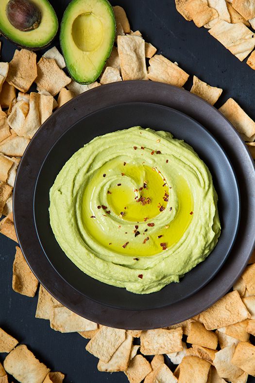 Whiz avocados into your hummus for a healthy, creamy treat that the kids will love: Avocado Hummus at Cooking Classy