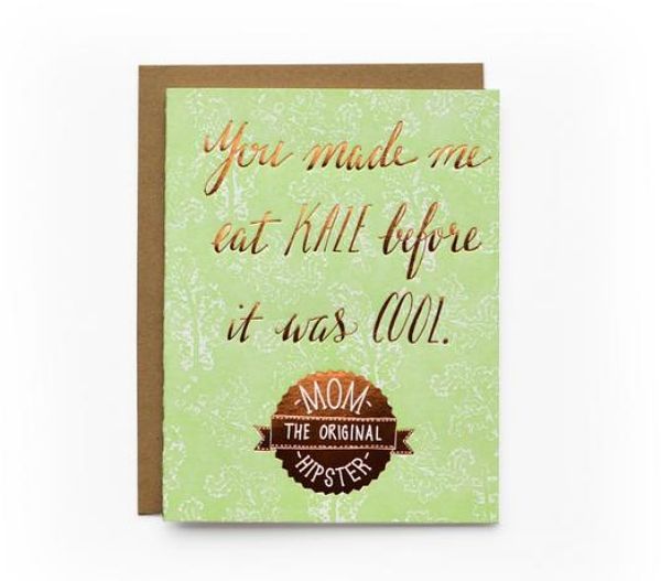 Funniest Mother's Day cards: The Original Hipster card by The Markt Haus Shoppe