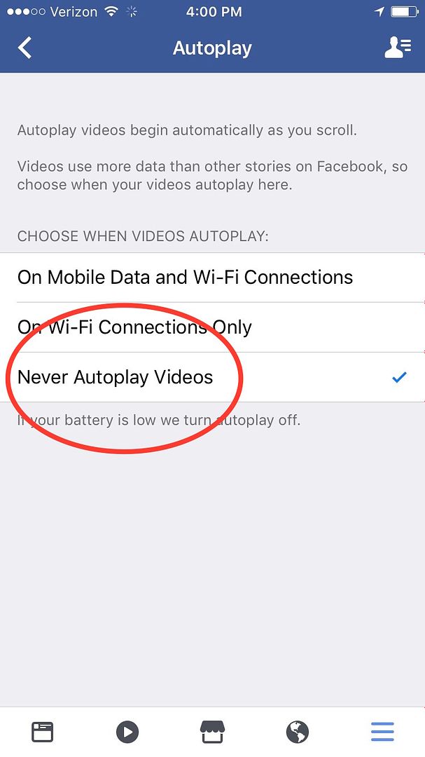 How to disable video auto-play: Conserve data on the Facebook app by disabling autoplay. 