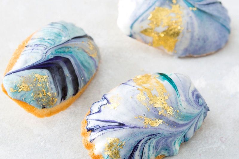 Mermaid party treats: Mermaid Madeleine Cookies | Brit + Co.