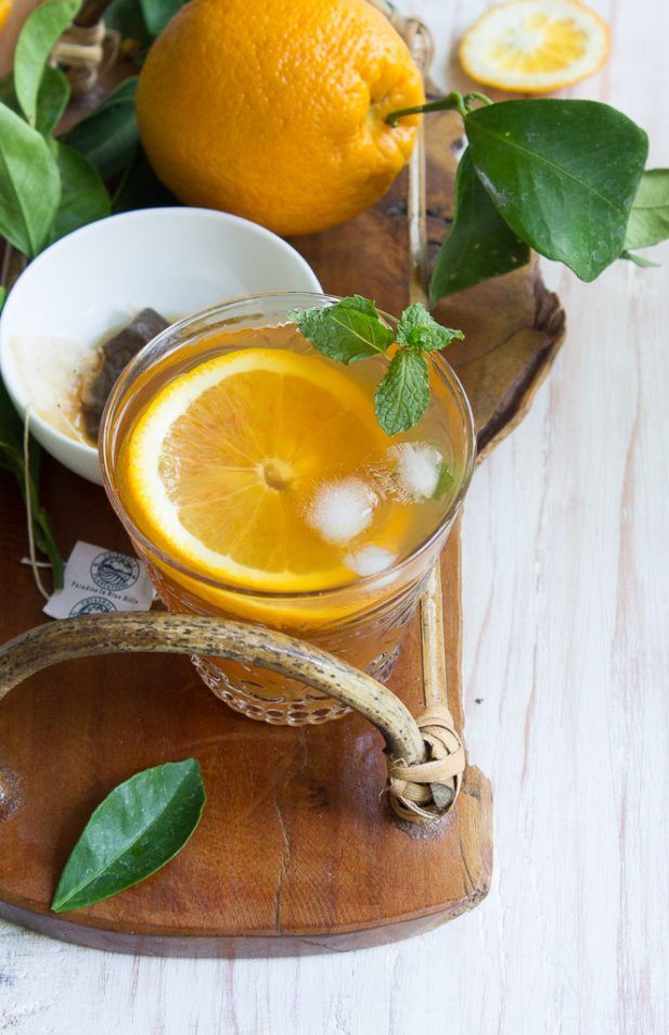 Mother's Day afternoon tea recipes: Earl Grey Orange Iced Tea from The Blurry Lime
