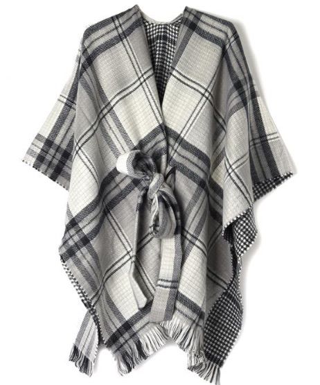 This Reversible Plaid Cape by Echo is just so sophisticated and effortless. 