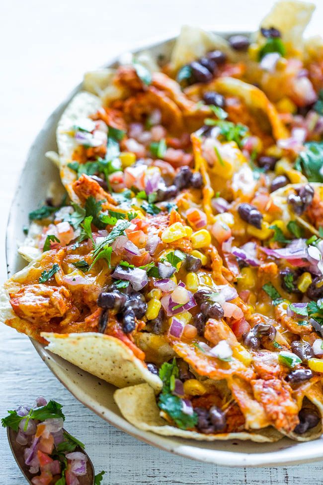 These Loaded Chicken Nachos are among the easiest and most satisfying of all comfort foods. Thanks, Averie Cooks!