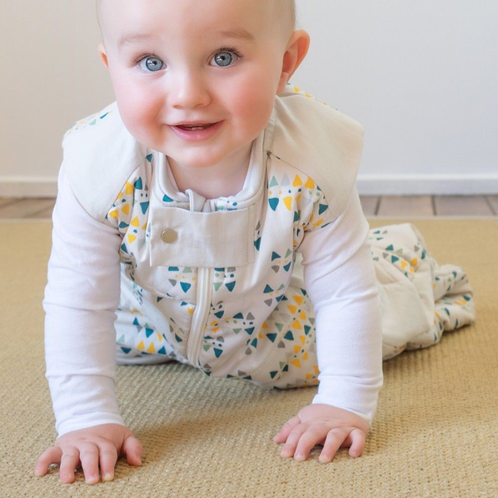We love the Australian ErgoPouch sleep sack for babies which comes in lots of cute fabrics and 4 different weights