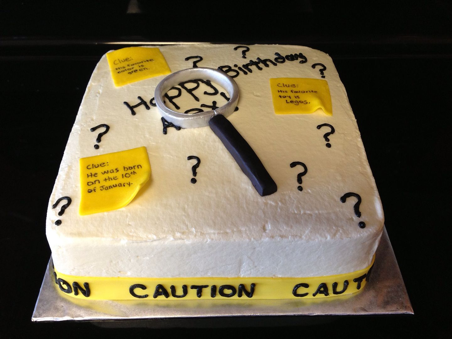 Escape Room Party: Mystery Cake via @CandiDavidson on Pinterest