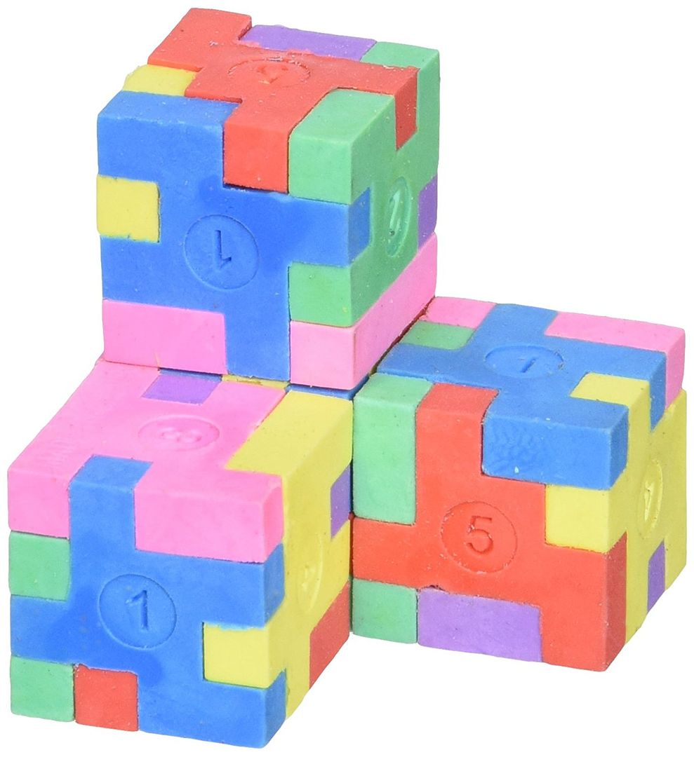 Escape Room Party: Puzzle Cube Erasers from Small Toys
