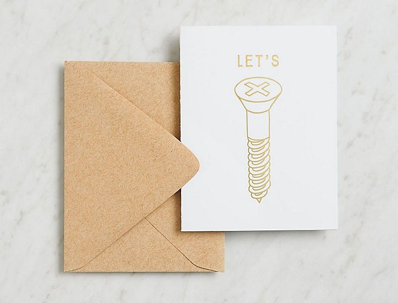 Funny Valentine's Day card: Let's Screw by Paper Source