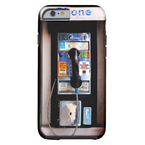 Cool iPhone 6 cases roundup on coolmomtech.com: Pay phone iPhone 6 Plus case on Zazzle