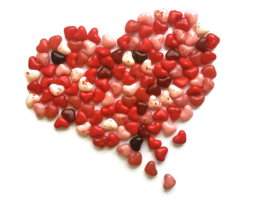 Heart-shaped fruit chews from Gimbal's Fine candies is a great allergy-friendly Valentine's Day candy treat.