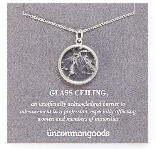 Feminist Mother's Day gifts: Shattered Glass Ceiling Necklace by Uncommon Goods